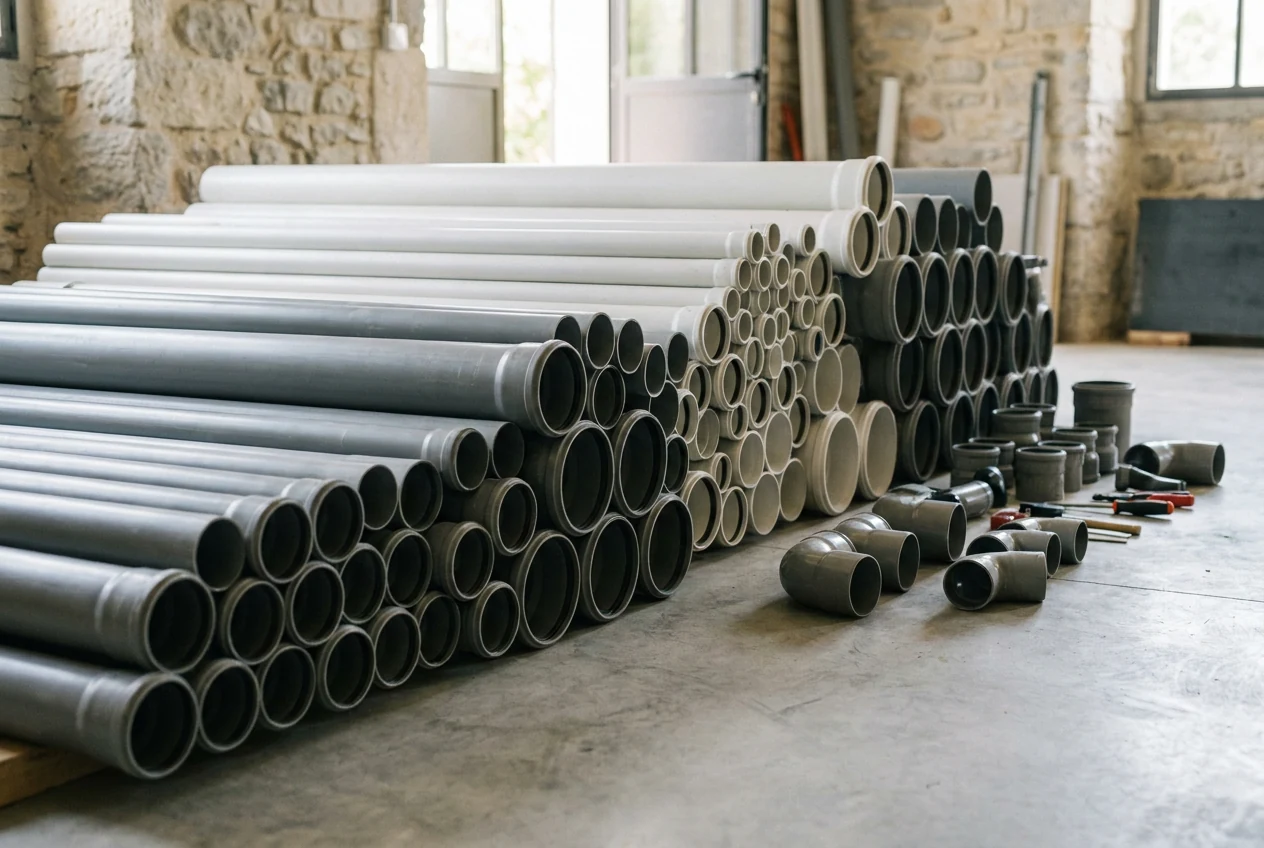 Installation de tubes PVC à Gattières